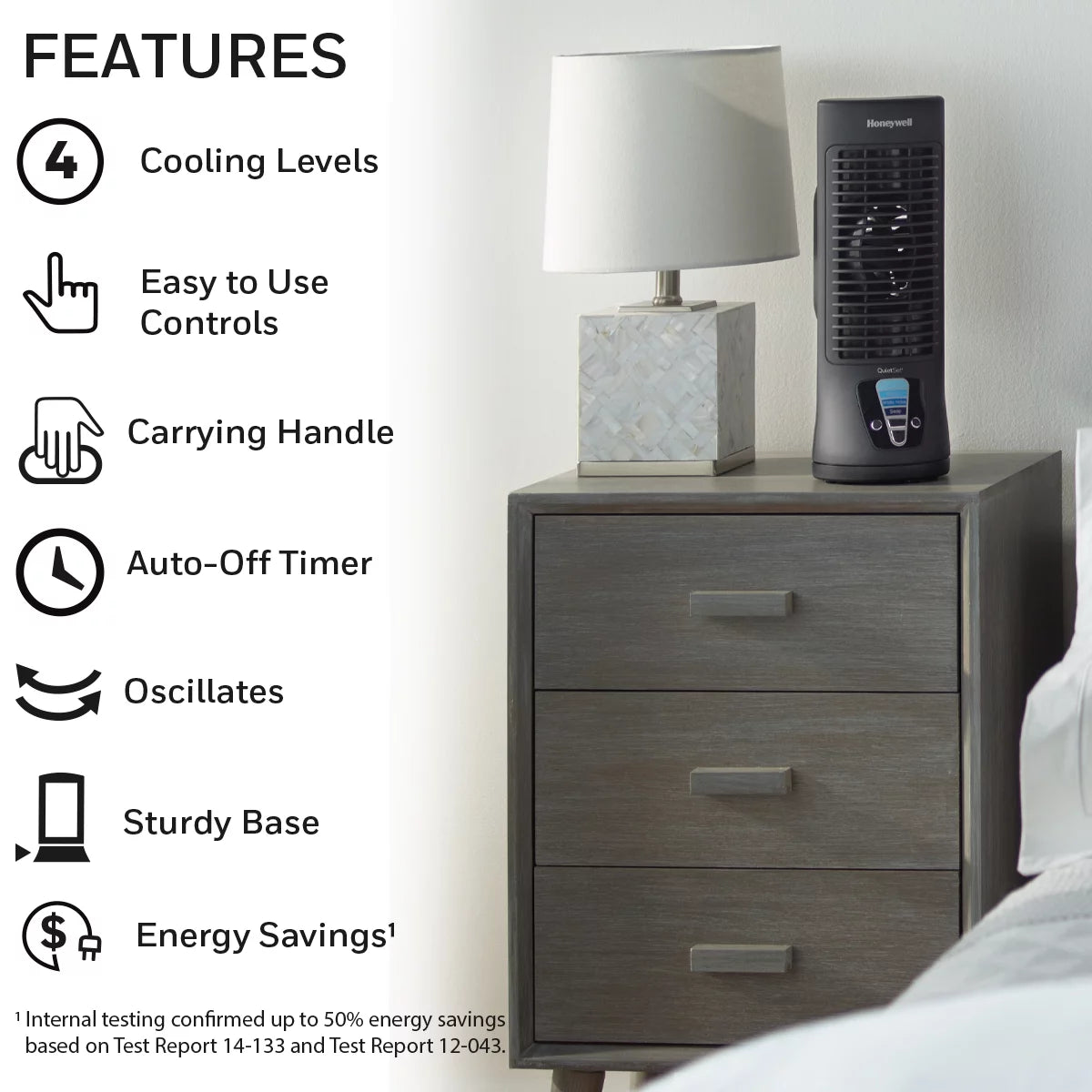 Black Oscillating Table Fan T86621
