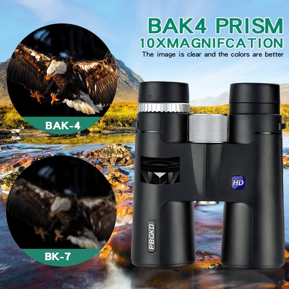 12x42 HD Roof Prism Waterproof Binoculars with Tripod Carrying Case Mobile Phone Clip Pack of 2 W962