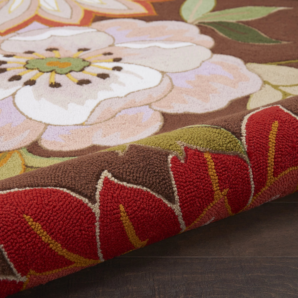 Floral Chocolate 5' x 7'6" Area Rug Y876711