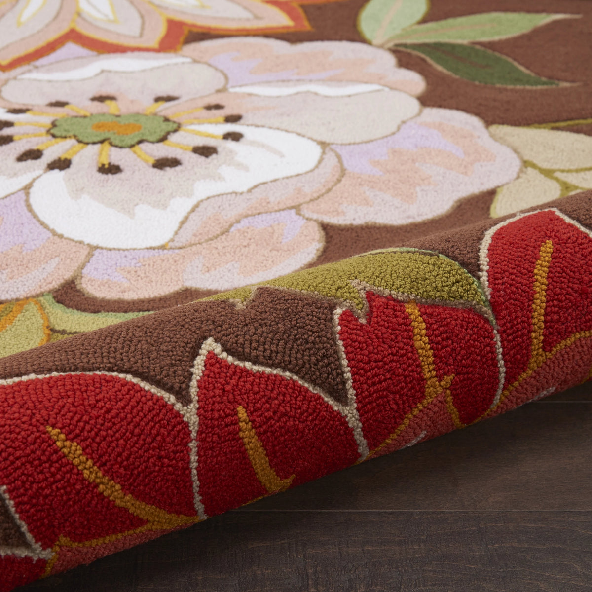 Floral Chocolate 5' x 7'6" Area Rug Y876711