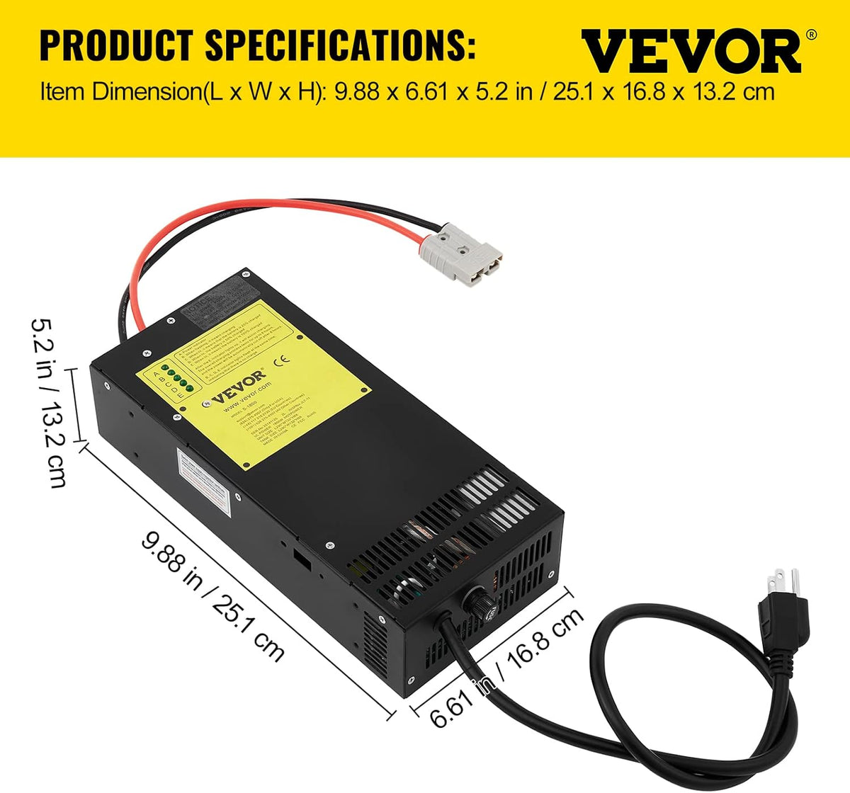 RV Power Converter Charger 110 Volt AC to 12 Volt DC 1500W G354957