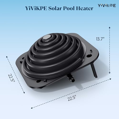 Solar Pool Heater with Two Hoses & Clamps, Two Adapters M176