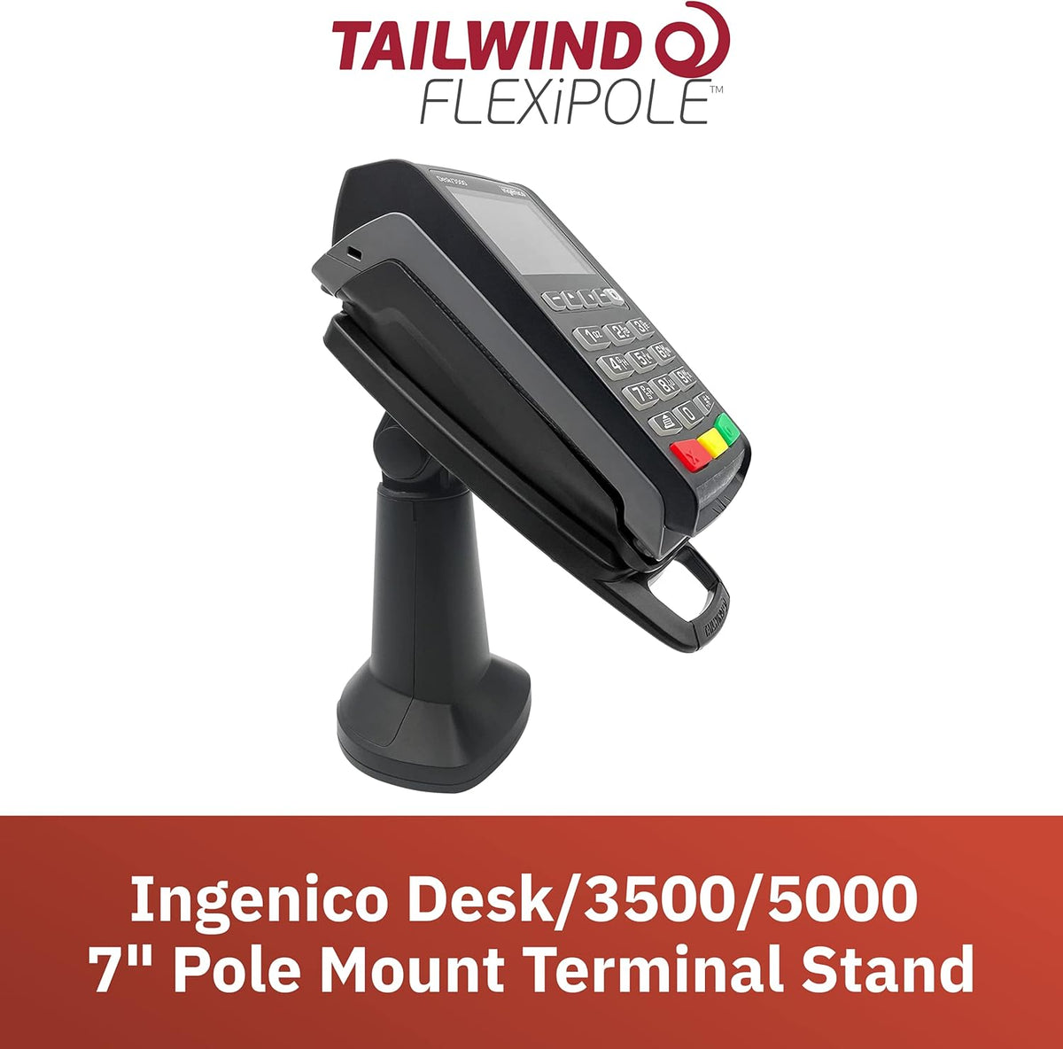 Black Pack of 2 Pole Mount Terminal Stand Z5345