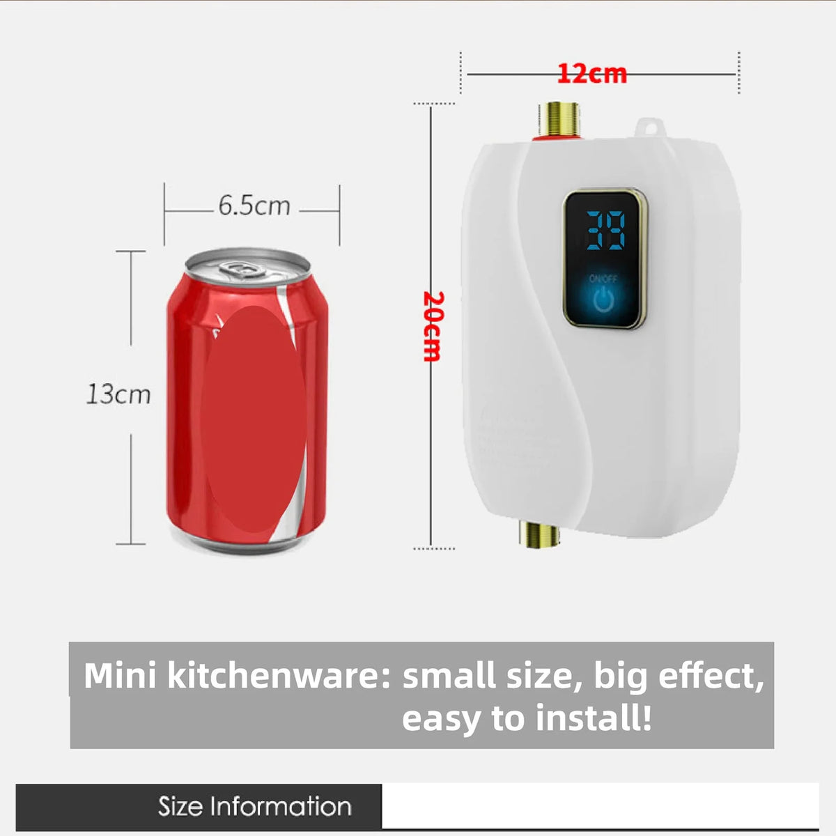 Instant Water Heater 3000W Electric Tankless with LCD Display P8074