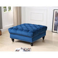 Navy Blue Tufted Ottoman U4518