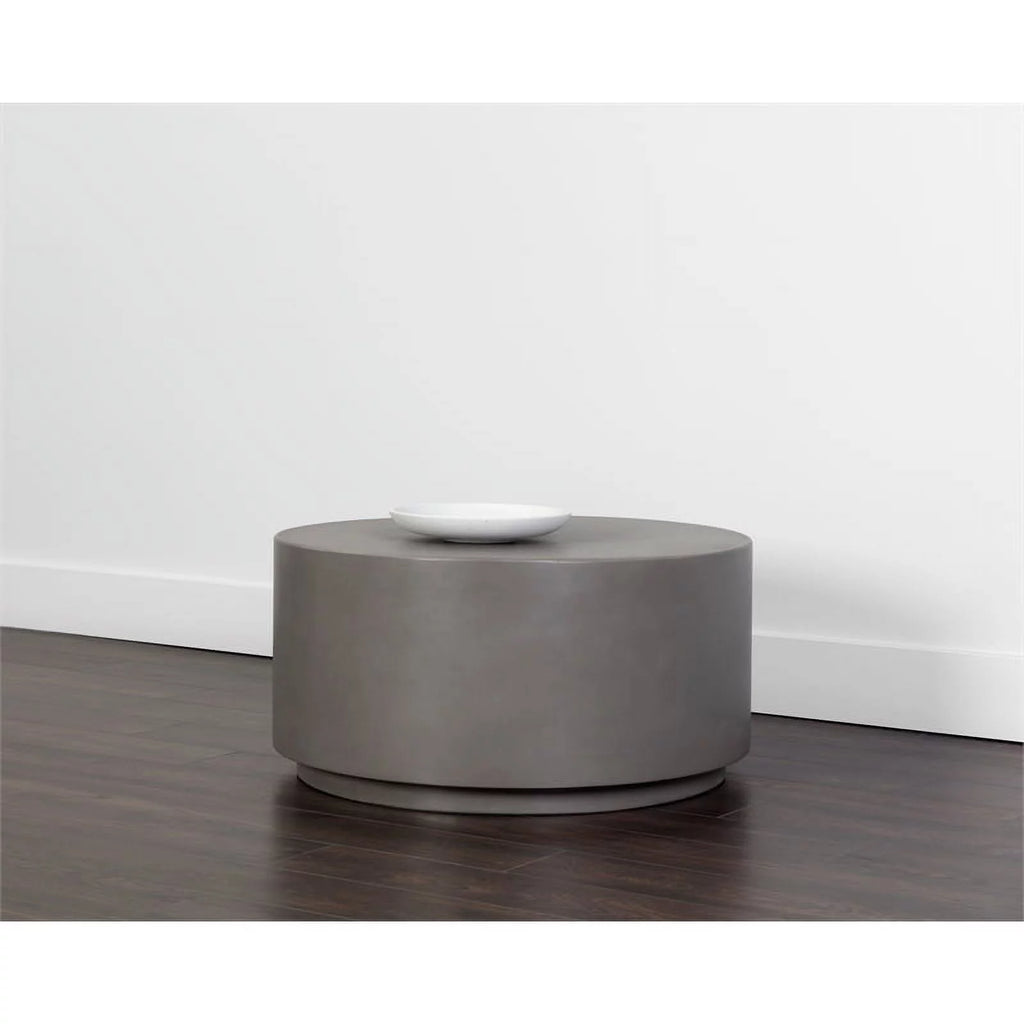 Dark Gray Round Ceramic Coffee Table F475