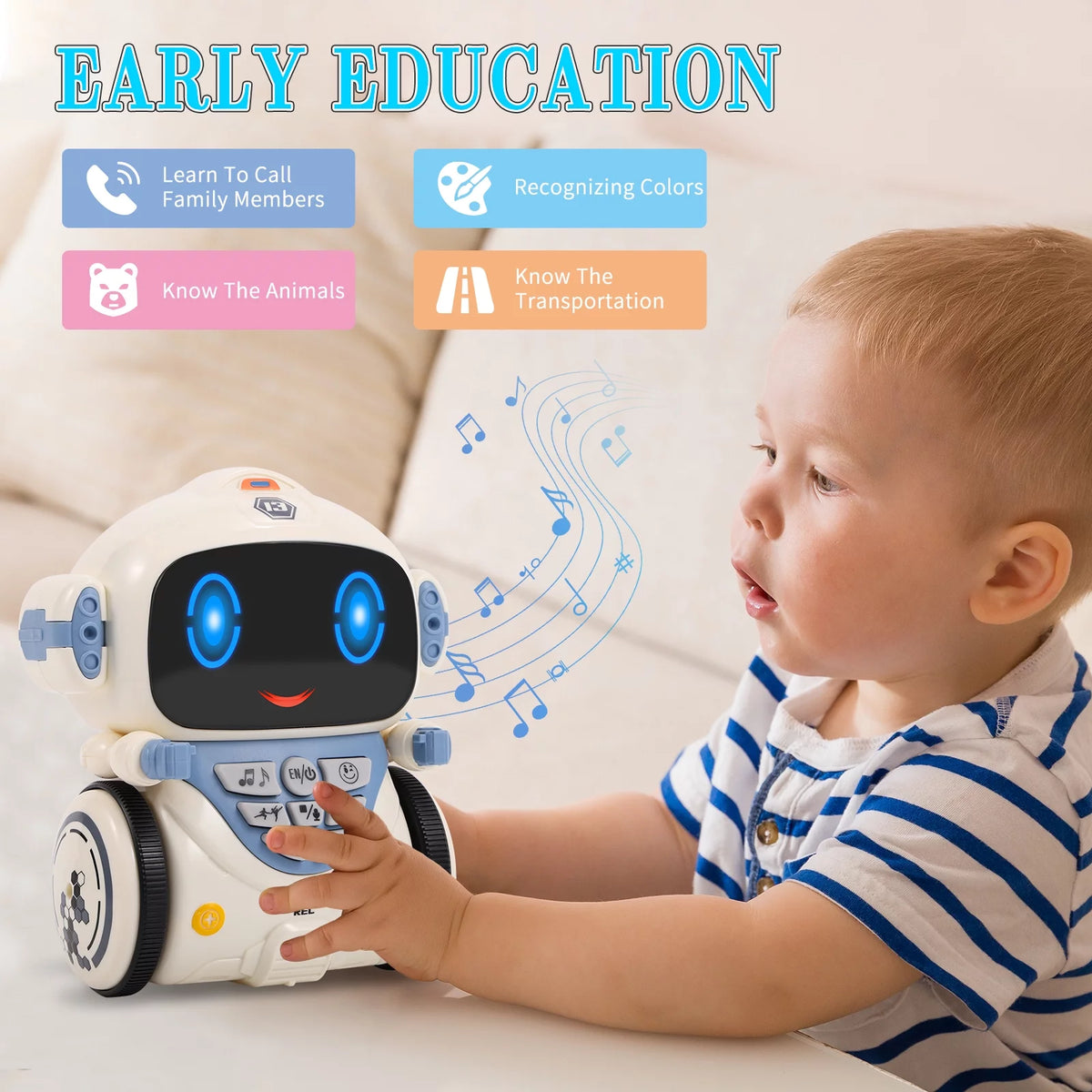 Kids Robot Toys with Voice Control Speech Recognition Singing Dancing Interactive Robot T389195
