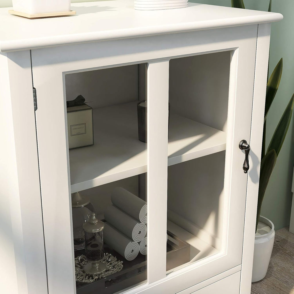White Wooden Kitchen Storage Sideboard with Drawer Q235