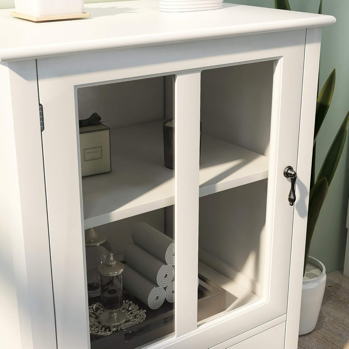 White Wooden Kitchen Storage Sideboard with Drawer Q235