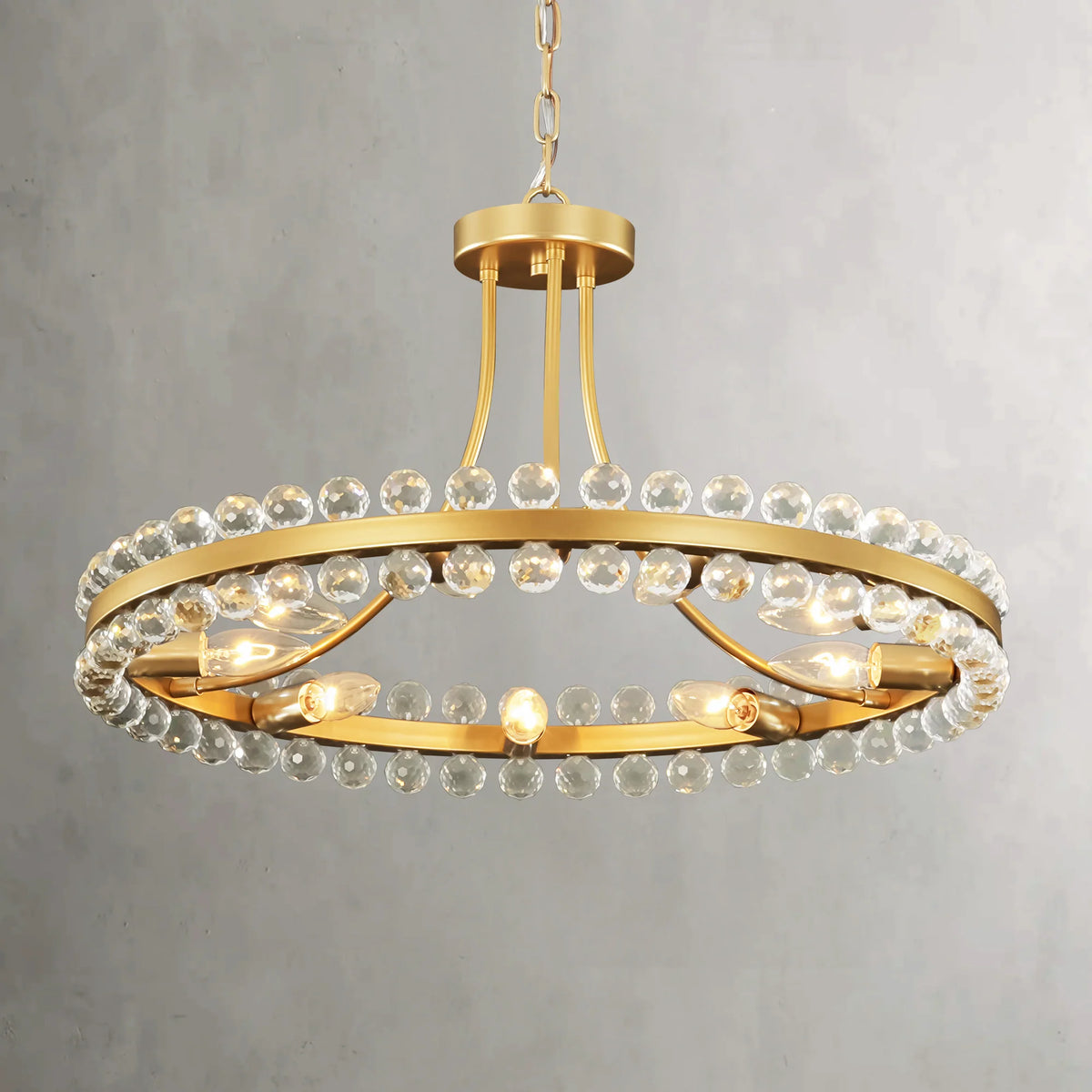 9-Light Dimmable Crystal Chandelier Z528617