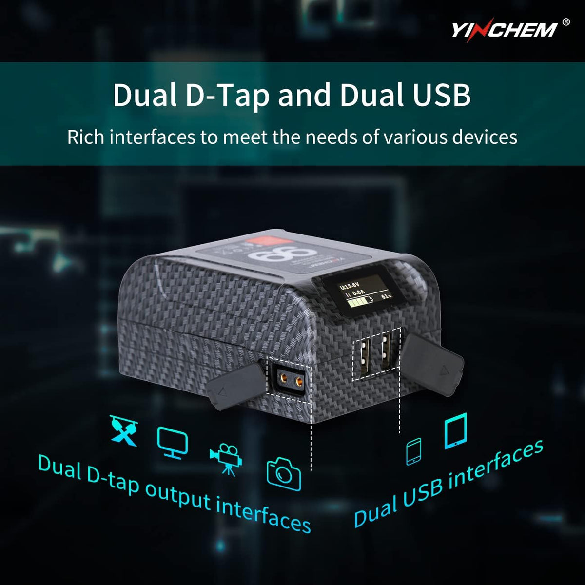 14.4V Mini Portable Lithium-ion Battery with LCD Screen C715