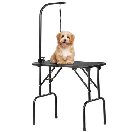 Foldable Pet Grooming Table with Arm, Noose & Mesh B995431