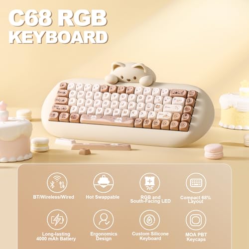 65% Wireless Mechanical Keyboard with RGB Backlit K6560