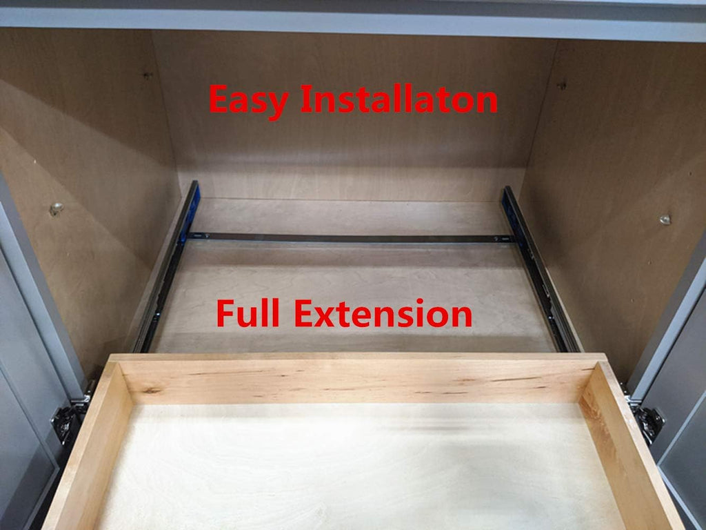 Soft Close Wooden Under Cabinet Pull Out Drawer Organizer (26 Inch) M140