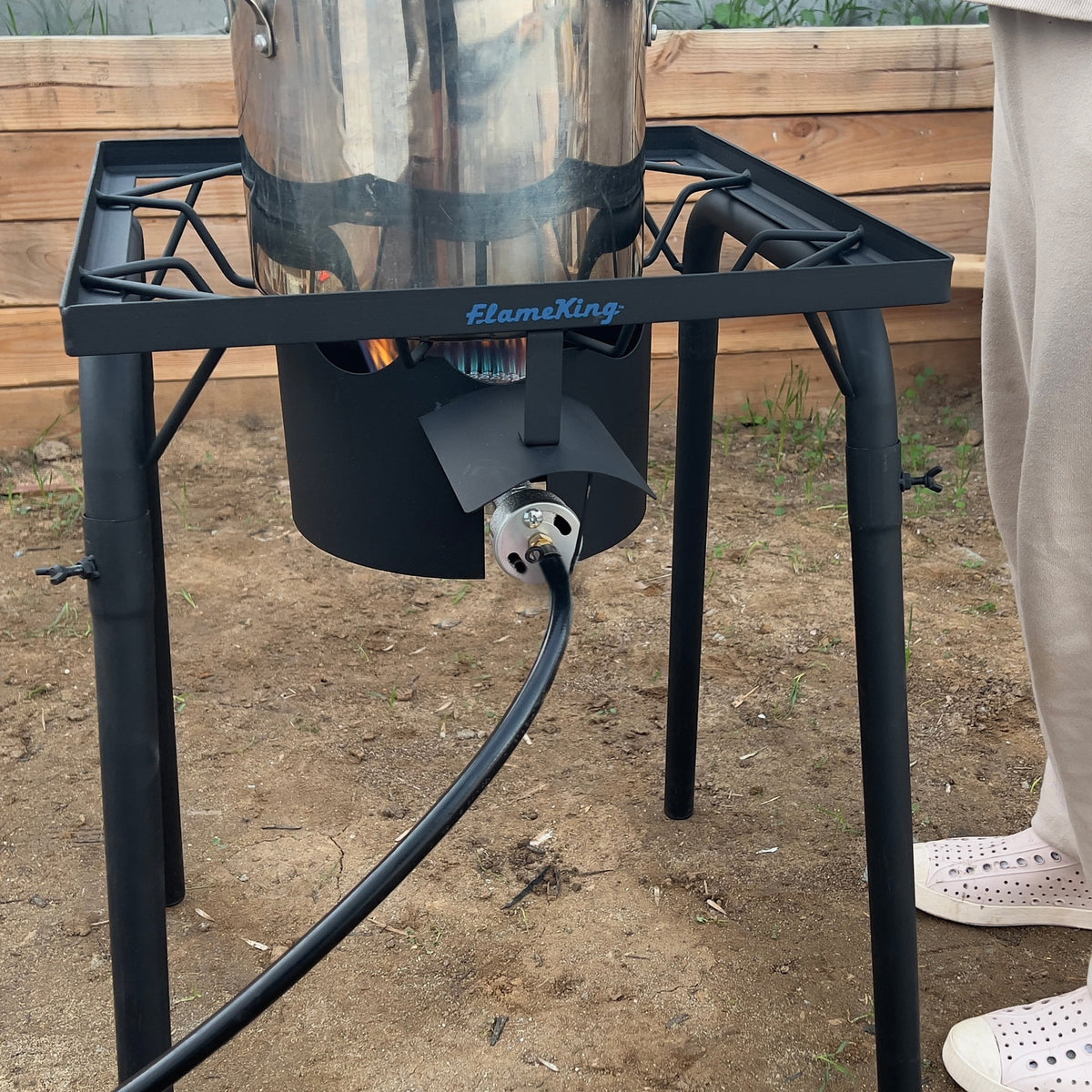 100,000 BTU LP Gas Outdoor Stove Burner with Regulator Hose W58858