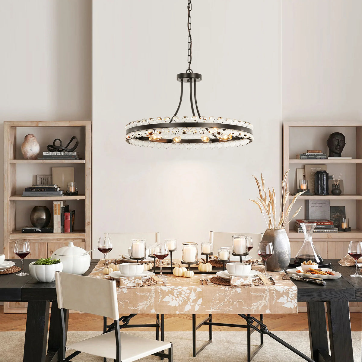 9-Light Dimmable Crystal Chandelier Z528617
