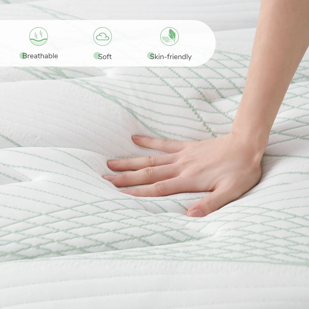 10" Memory Foam Pocket Spring Hybrid Mattress California King Size N191593