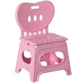 Foldable Step Stool with Back Support and Handle, Green K255