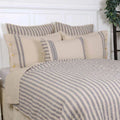 Blue Ticking Stripe Quilt, California King V337