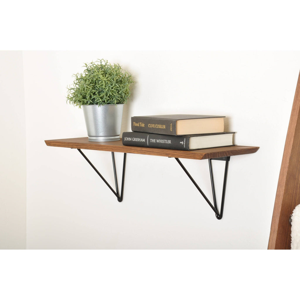 Dark Brown Wood Bracket Shelf C822020