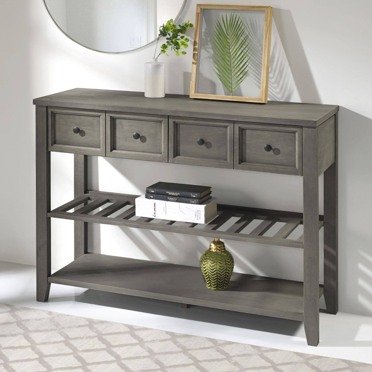 Solid Wood 2-Drawer Buffet V685236