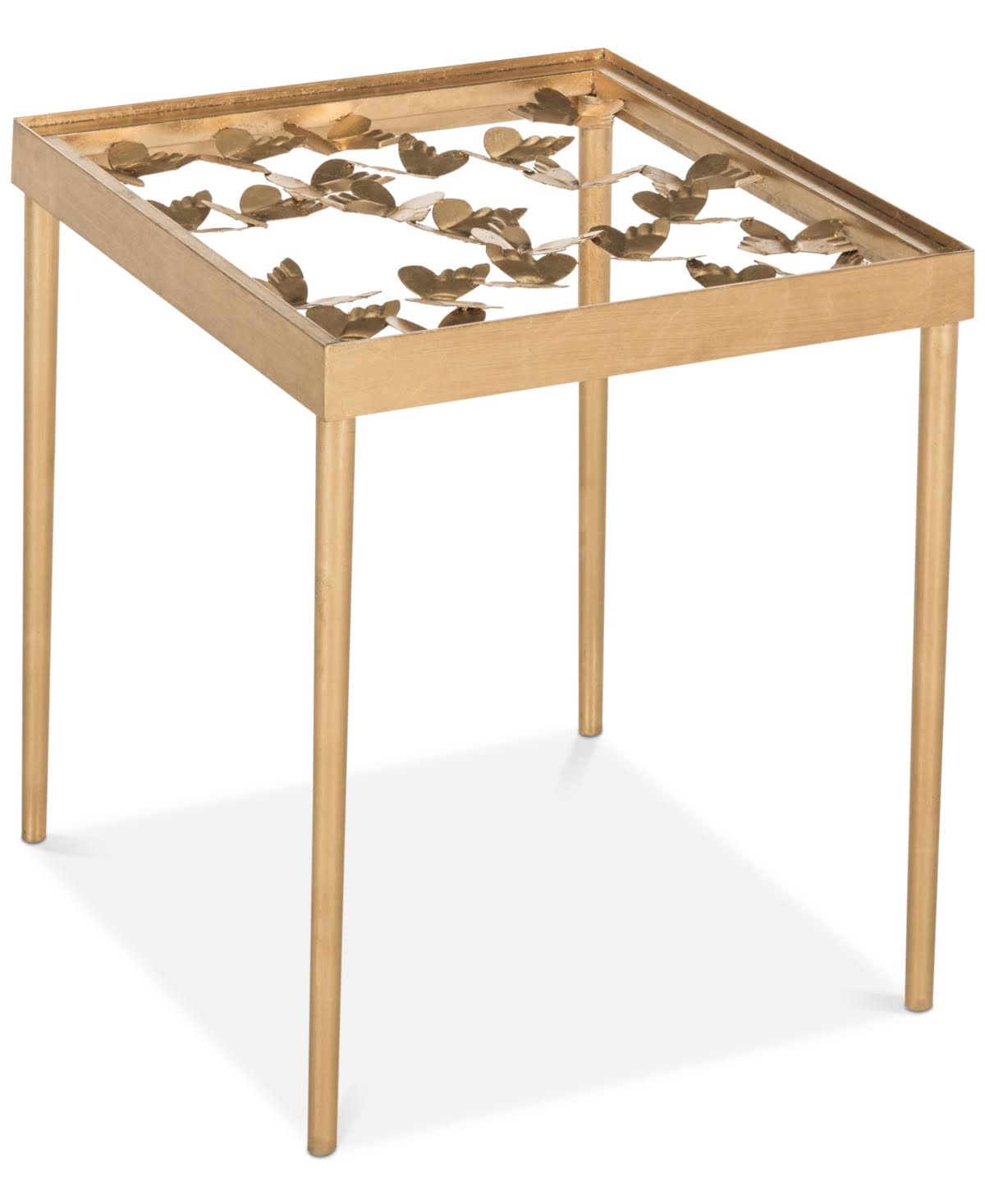 Gold Butterfly Side Table D15875