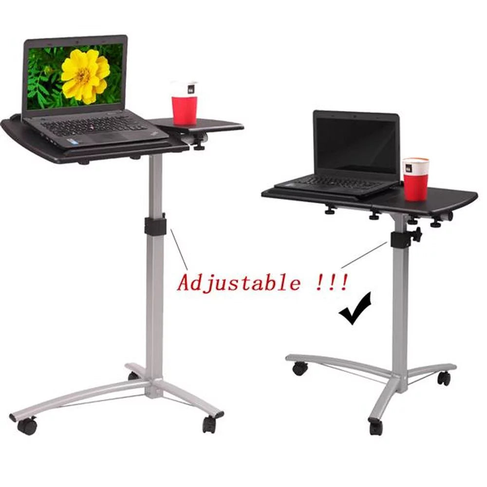Black Computer Desk With Wheels R184883