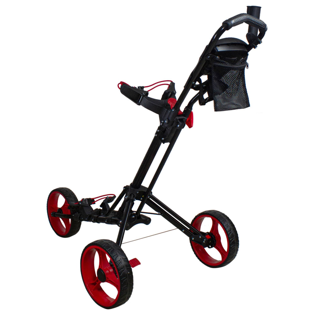 48x22 Black and Red 3 Wheel Golf Push Cart Z34559
