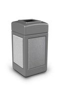 Gray 42 Gallon Square Trash Receptacle H17451