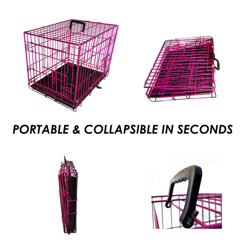 Colored Metal Wire Dog Crate C6040