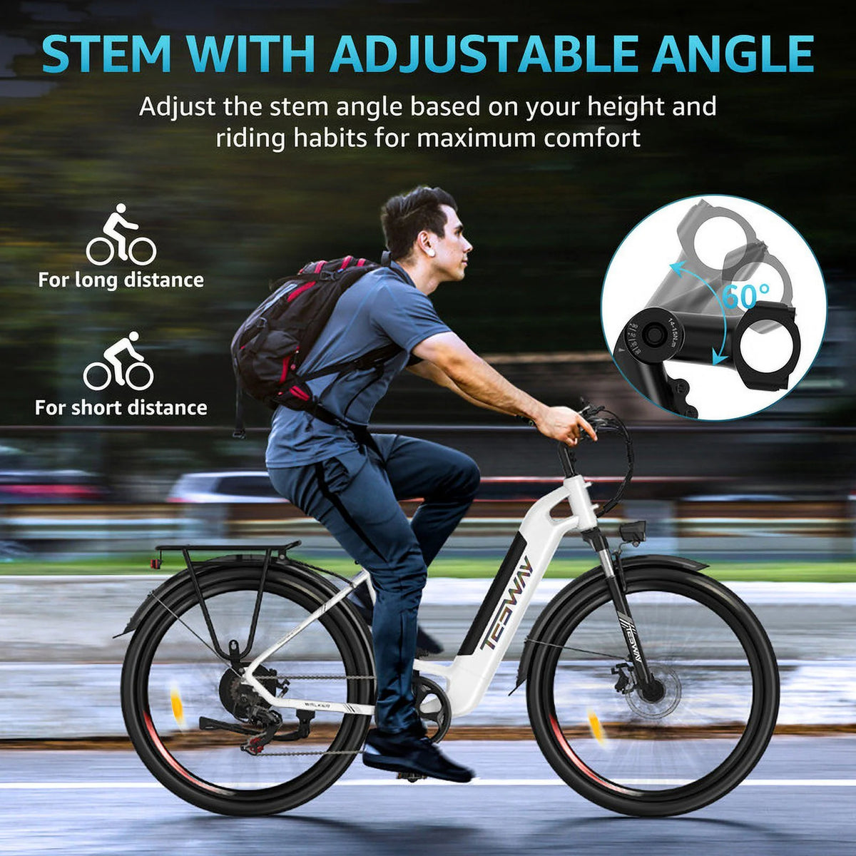 27.5" Electric Bike 500W 48V 12AH Step-Thru D74684
