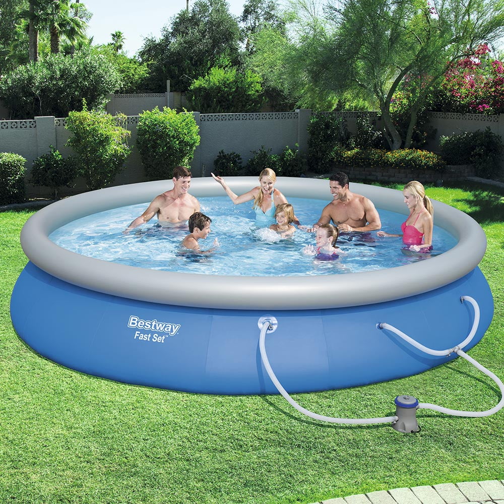Round Above Ground Pool Set 15 ft x 33 in S996