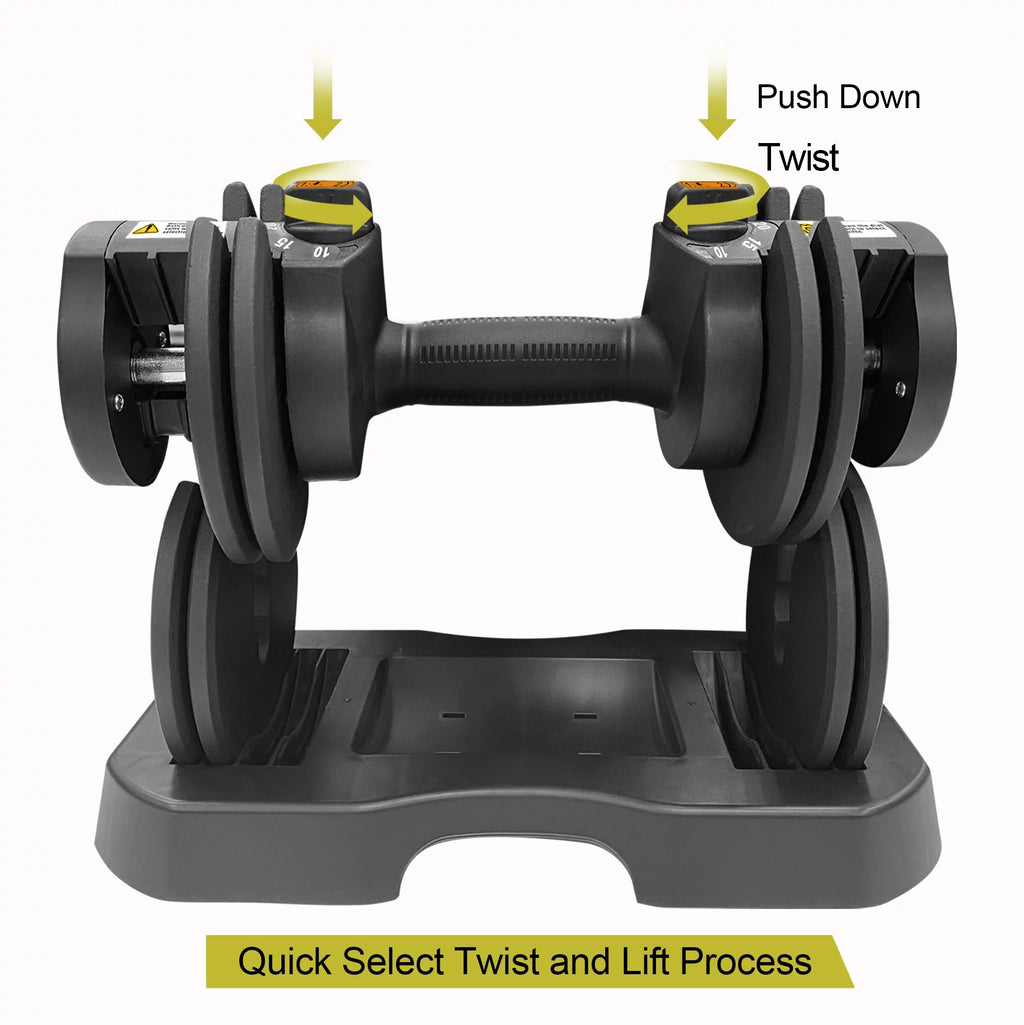 10-30lb Adjustable Dumbbell Pair with Stand V191