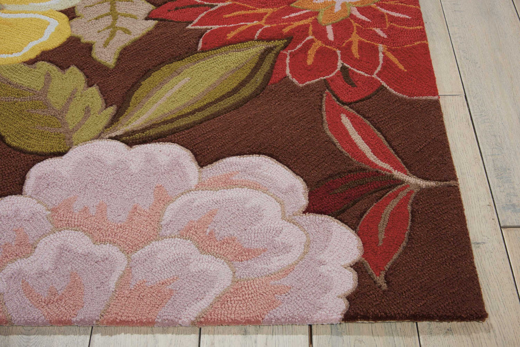 Floral Chocolate 5' x 7'6" Area Rug Y876711