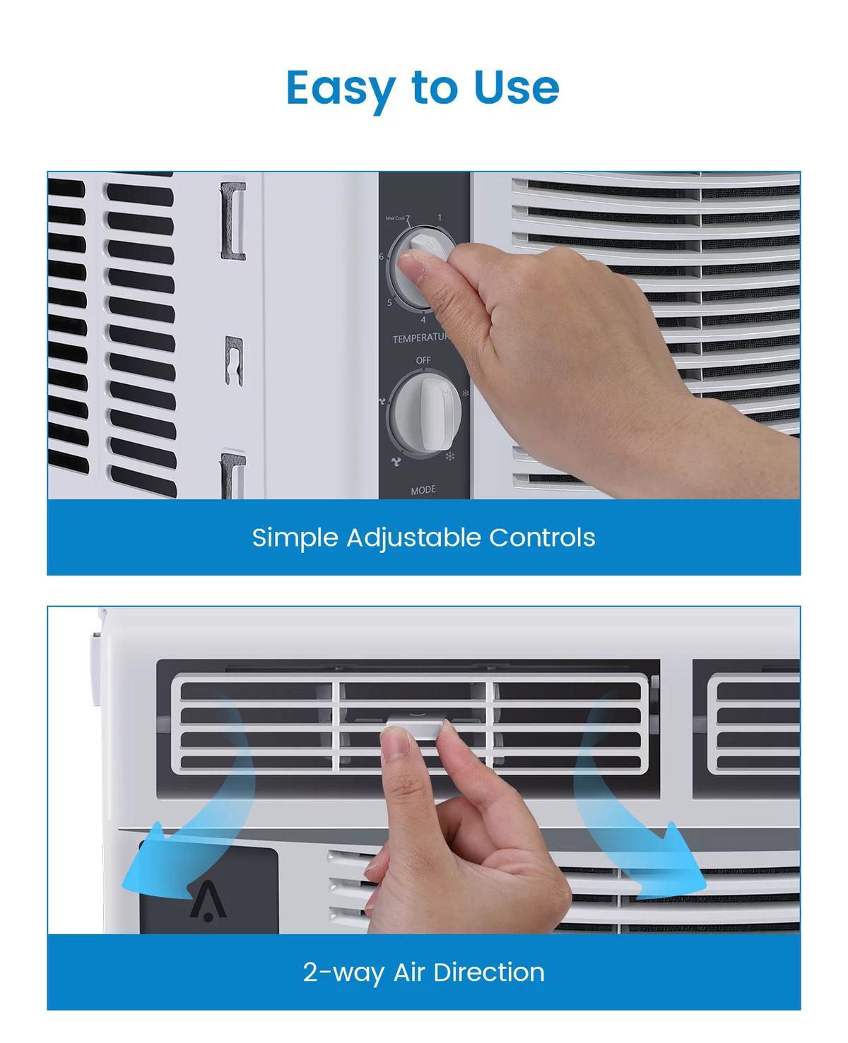 5000 BTU Window Air Conditioner with Reusable Filter S394815