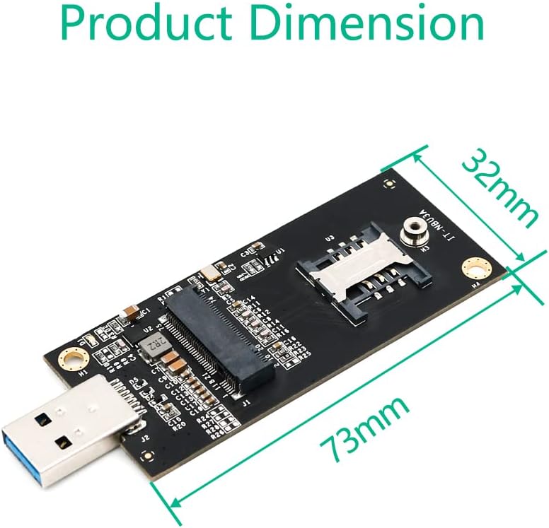 USB to NGFF M.2 Key B Adapter Enclosure with Sim Card Slot B2019