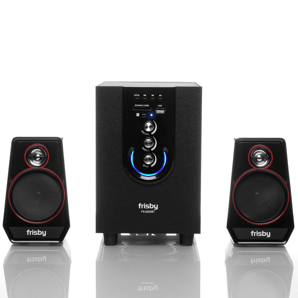 Bluetooth Wireless 2.1 CH Media Subwoofer Speaker System (3-Piece) O9754