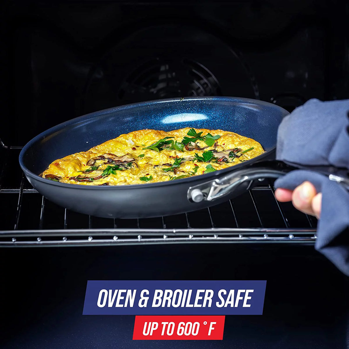 Blue Diamond Hard Anodized Ceramic Nonstick 10-Piece Cookware Set U896