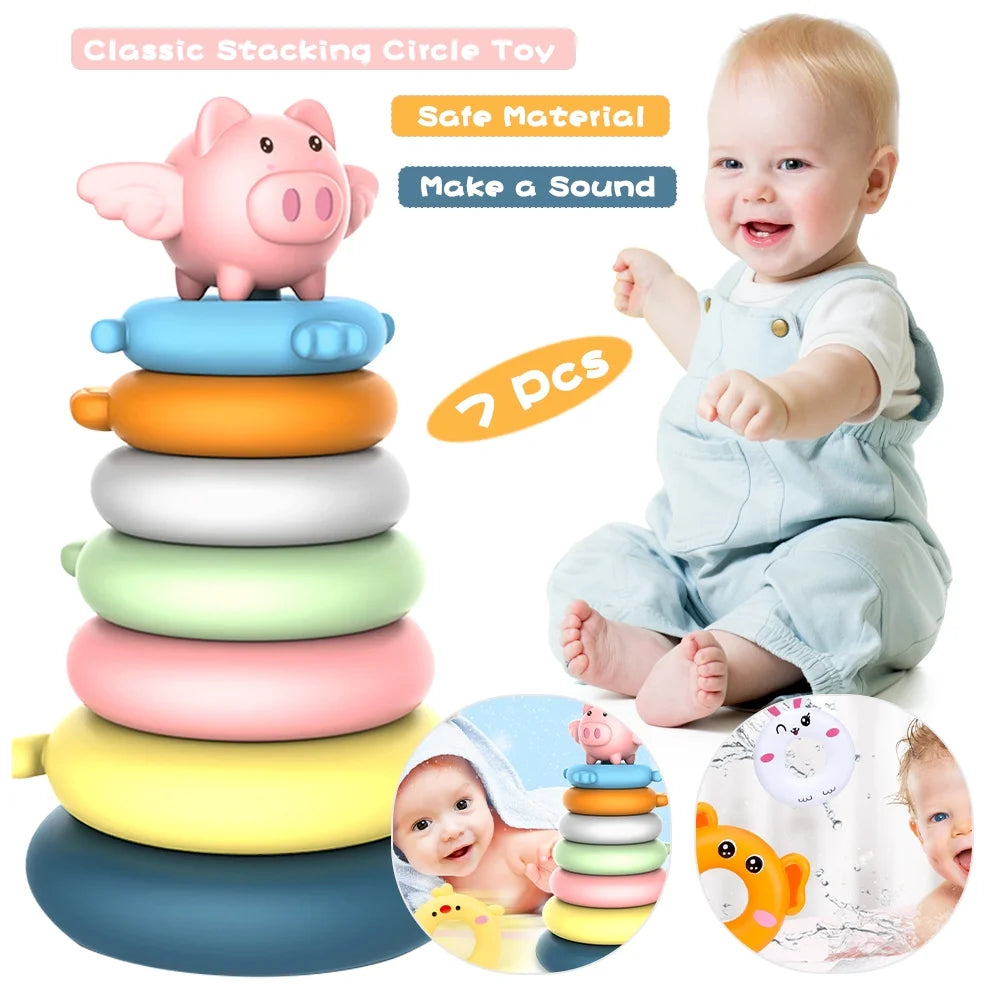 7 Pcs Soft Stacking Rings Toy S350