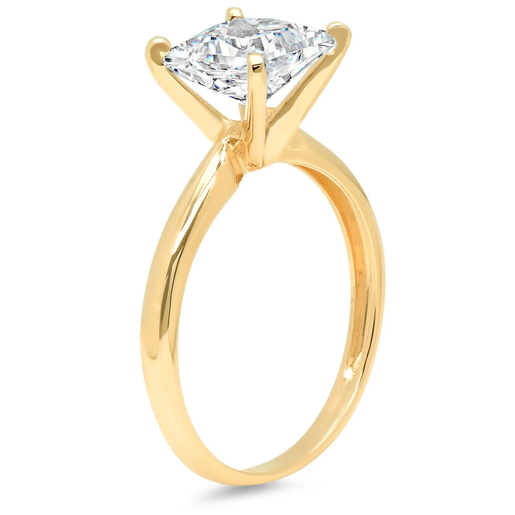 18K Yellow Gold Solitaire Engagement Ring M883
