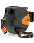 Garden Hose Reel, 1/2 in x 100 ft Wall Mounted, Grey L579