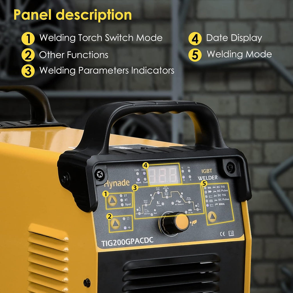 200 Amp AC/DC Digital Inverter Tig Welder C55752
