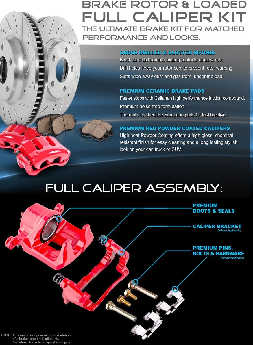 Front and Rear Brake Pads Rotors and Clips X718227