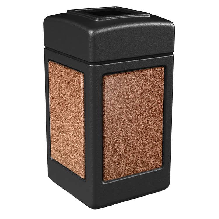 Gray 42 Gallon Square Trash Receptacle H17451