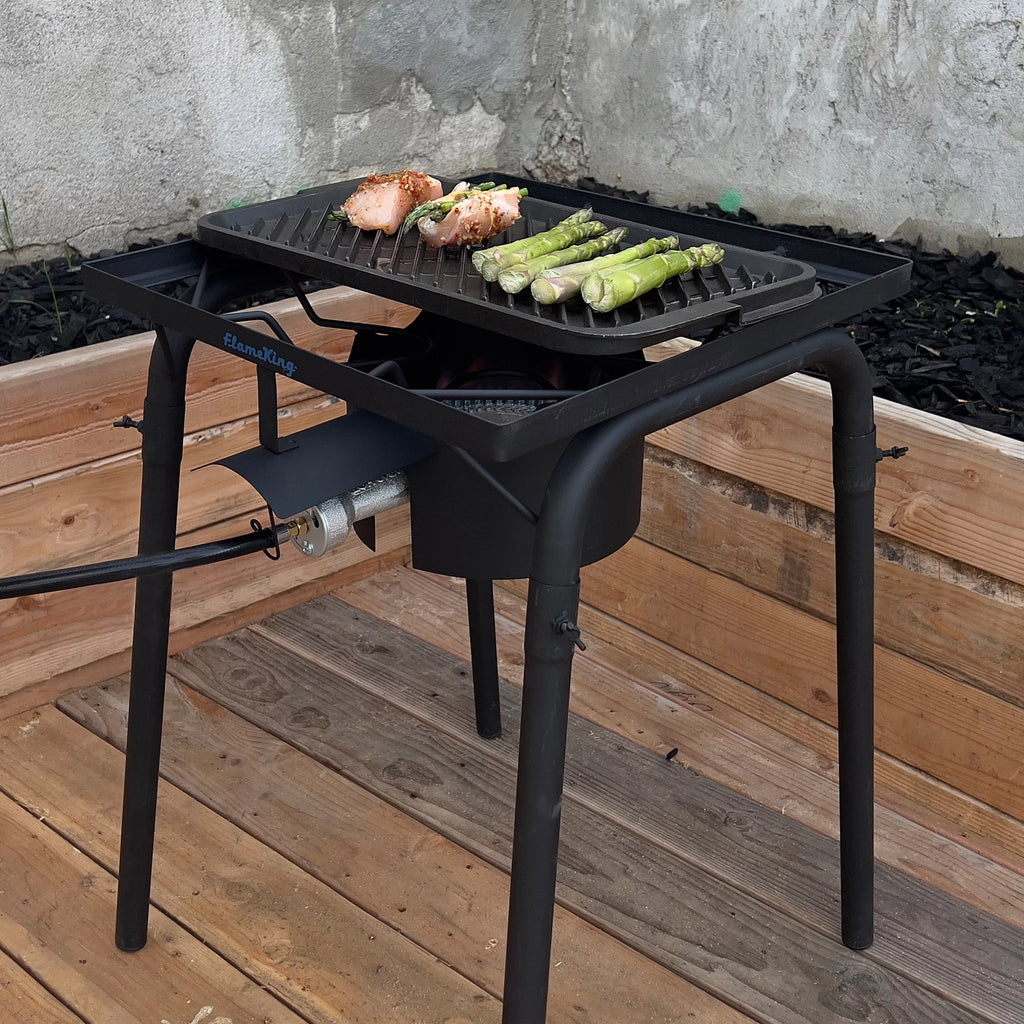 100,000 BTU LP Gas Outdoor Stove Burner with Regulator Hose W58858