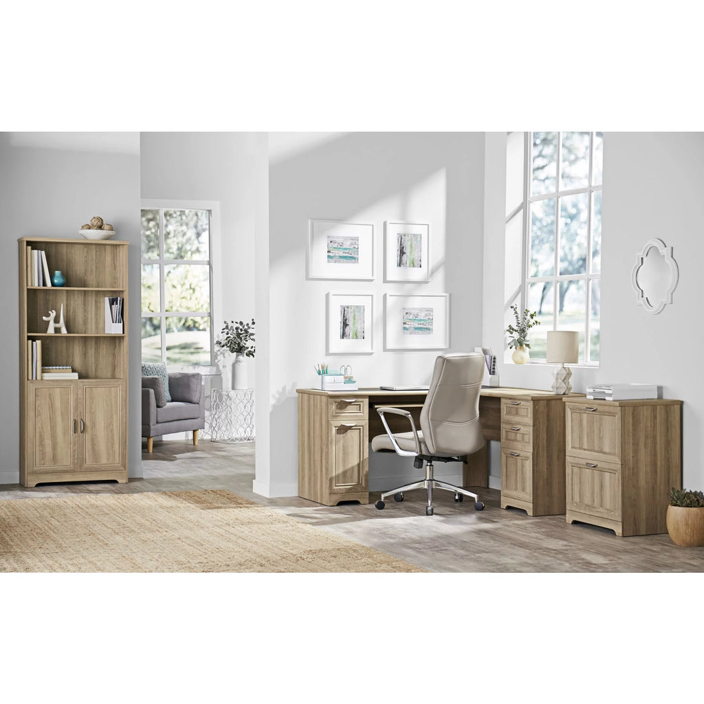 Blonde Ash L-Shape Corner Desk B72042