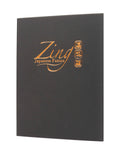 Casebound Menu 4¼ x 14 Soft Black Plush M1154