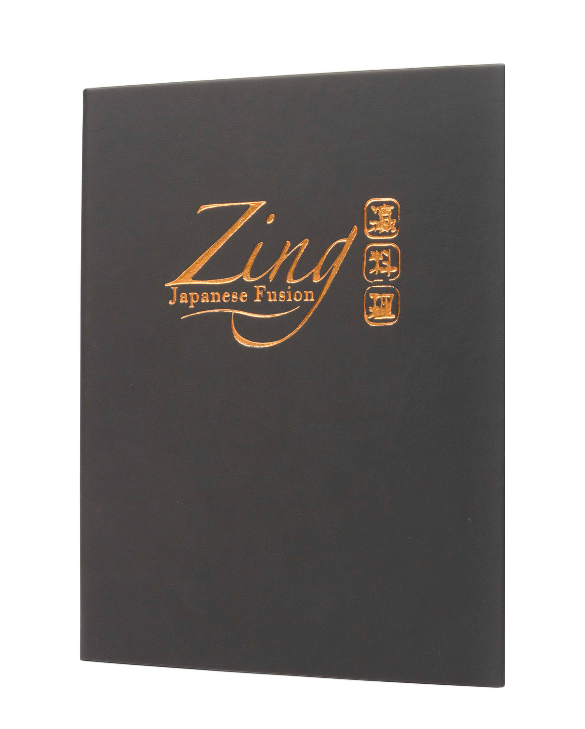 Casebound Menu 4¼ x 14 Soft Black Plush M1154