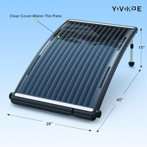 Solar Pool Heater with Two Hoses & Clamps, Two Adapters M176