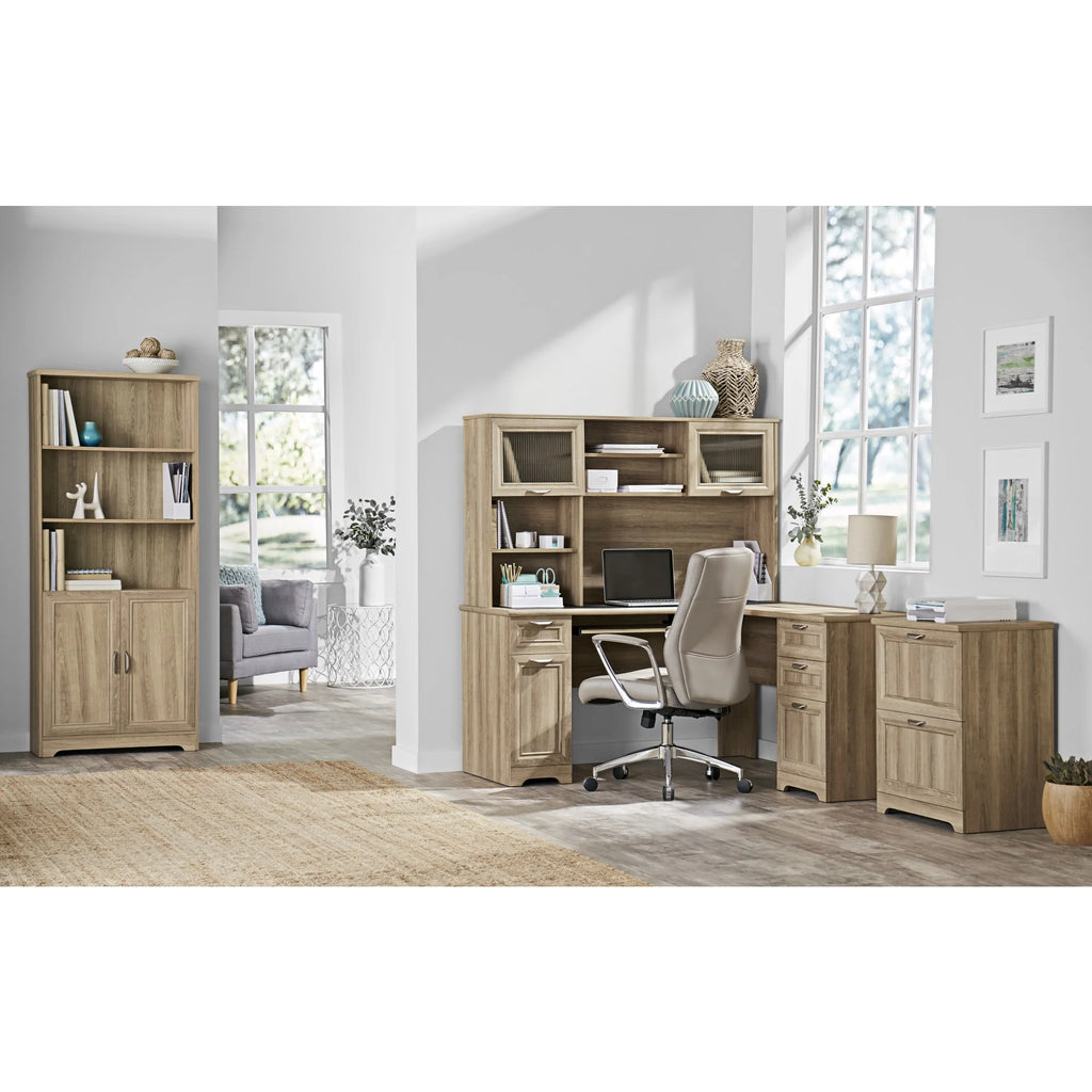 Blonde Ash L-Shape Corner Desk B72042